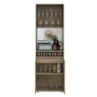 Foto 2 | Foto 2 | Mueble Bar Prana Alto color Duna Espacio Para Copas y Vasos Virtual Muebles