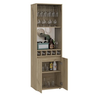 Foto 4 | Foto 4 | Mueble Bar Prana Alto color Duna Espacio Para Copas y Vasos Virtual Muebles
