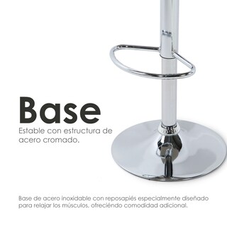 Foto 8 | Foto 8 | Silla de bar acolchada con respaldo geométrico negro y altura ajustable