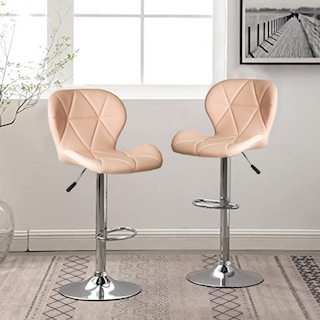 Foto 3 | Foto 3 | Silla de Bar Acolchada Iliosinnova con Respaldo Geométrico Rosa