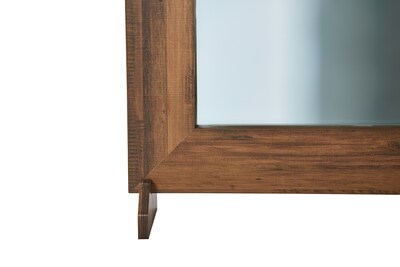 Foto 6 | Foto 6 | Espejo Con Soporte De Pie Con Marco De Madera Industrializada Estílo Rústico Para Decoración