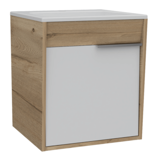 Foto 3 | Foto 3 | Mueble Lavamanos Burco Café Claro y Blanco Virtual Muebles