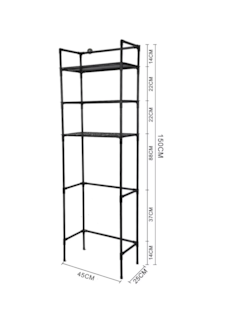 Foto 3 | Foto 3 | Estante Organizador de Baño con 3 Niveles de Almacenamiento color Negro