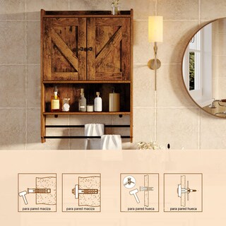 Foto 5 | Foto 5 | Organizadores De Baño Furniturer Ailgri Marrón 56 X 19 X 82 Cm