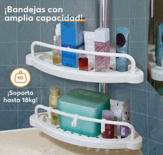 Foto 4 | Foto 4 | Organizador Para Baño Esquinero Archy Regadera Ajustable 1m A 3.2m Muebles Para Baño Resistente Accesorios Para Baño