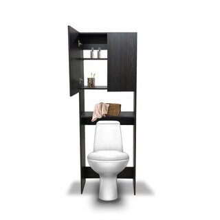 Foto 2 | Foto 2 | Mueble Gabinete de Almacenamiento SWC-180X60 color Negro para Inodoro