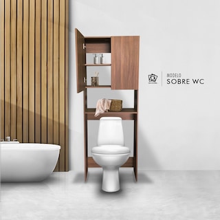 Foto 5 | Foto 5 | Mueble Gabinete de Almacenamiento SWC-180X60 color Marrón para Inodoro