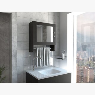 Foto 5 | Foto 5 | Gabinete De Baño Umbra con Espejo color Wengue Virtual Muebles