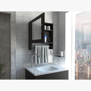 Foto 6 | Foto 6 | Gabinete De Baño Umbra con Espejo color Wengue Virtual Muebles