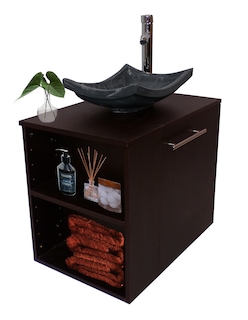 Foto 4 | Foto 4 | Mueble Gabinete para Baño Izquierdo con Lavamanos y Monomando Marrón