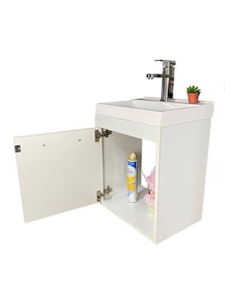 Foto 3 | Foto 3 | Gabinete Flotante Para Baño Con Lavamanos Rectangular Y Monomando