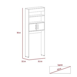 Foto 8 | Foto 8 | Gabinete Para Baño Oporto Blanco con Variedad Para Entrepaños Virtual Muebles
