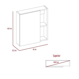 Foto 7 | Foto 7 | Gabinete Para Baño Paralhi Blanco con Puerta Espejo Virtual Muebles