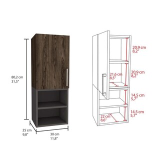 Foto 5 | Foto 5 | Gabinete Para Baño Oporto Wengue y Plata Oscuro Virtual Muebles