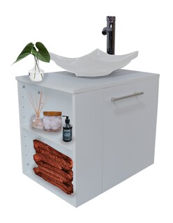 Foto 3 | Foto 3 | Combo de Gabinete para Baño 07 Izquierdo con Lavamanos y Monomando más Botiquín con Espejo Blanco