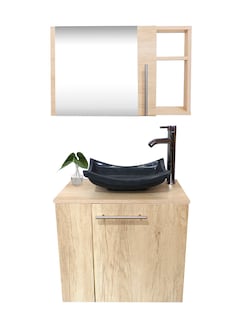 Foto 1 | Foto 1 | Combo de Gabinete para Baño 07 Izquierdo con Lavamanos y Monomando más Botiquín con Espejo