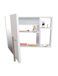 Foto 2 | Foto 2 | Combo de Gabinete para Baño con Puerta y Cajón con Lavabo y Monomando más Botiquín con Espejo