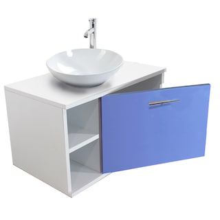 Foto 1 | Foto 1 | Gabinete de Baño Moderno Monomando Ovalin Ensamblado Azul