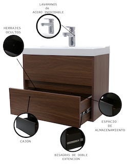 Foto 6 | Foto 6 | Gabinete 12 para Baño Flotante con Lavamanos y Monomando