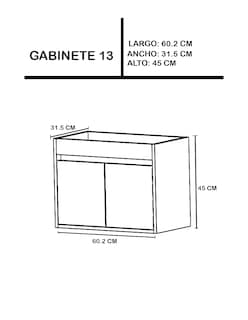 Foto 8 | Foto 8 | Gabinete 13 Flotante para Baño Con Lavabo Y Monomando