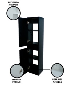 Foto 5 | Foto 5 | Gabinete Multiusos Negro para Baño