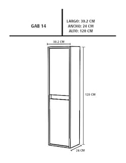 Foto 8 | Foto 8 | Gabinete Multiusos Negro para Baño
