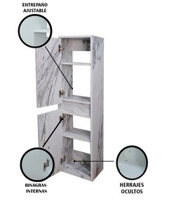 Foto 5 | Foto 5 | Gabinete Multiusos Blanco para Baño