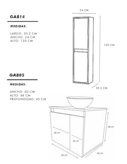 Foto 5 | Foto 5 | Combo De Gabinete Para Baño Ovalin Y Monomando + Gabinete Organizador Kitay