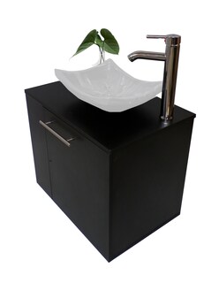 Foto 3 | Foto 3 | Gabinete de Baño + Gabinete de Almacenamiento Negro 2 Piezas