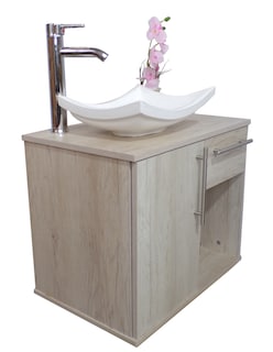 Foto 3 | Foto 3 | Combo de Gabinete para Baño con Lavamanos y Monomando + Gabinete de Almacenamiento Beige