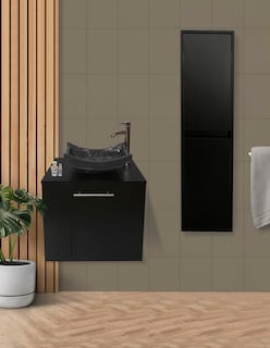 Foto 2 | Foto 2 | Combo Gabinete de Baño con Lavamanos + Gabinete de Almacenamiento Francesco Negro