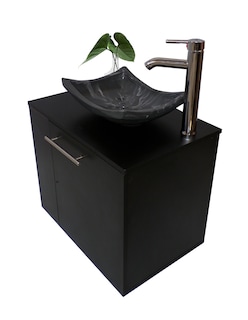 Foto 3 | Foto 3 | Combo Gabinete de Baño con Lavamanos + Gabinete de Almacenamiento Francesco Negro