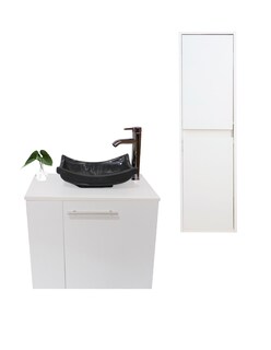 Foto 1 | Foto 1 | Combo Gabinete de Baño con Lavamanos + Gabinete de Almacenamiento Francesco Blanco