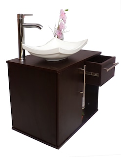 Foto 3 | Foto 3 | Combo de Gabinete para Baño con Lavamanos y Monomando + Gabinete de Almacenamiento Jacquemart Marrón
