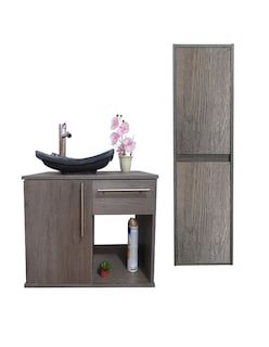 Foto 1 | Foto 1 | Combo De Gabinete Para Baño Con Lavamanos Y Monomando + Gabinete De Almacenamiento Jacquemart