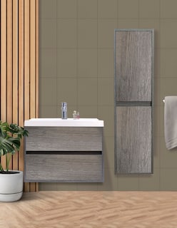 Foto 2 | Foto 2 | Gabinete de Baño con Lavamanos y Monomando + Gabinete de Almacenamiento