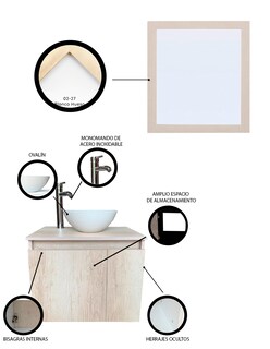 Foto 3 | Foto 3 | Gabinete para Baño con Ovalin para Espejo Decorativo Delémont