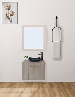 Foto 2 | Foto 2 | Gabinete de Baño con Ovalín y Espejo Decorativo Vernier 60x50cm