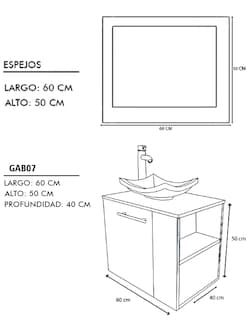 Foto 6 | Foto 6 | Gabinete de Baño con Ovalín y Espejo Decorativo Vernier 60x50cm