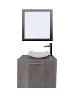 Foto 1 | Foto 1 | Gabinete de Baño con Lavabo y Espejo Decorativo Vernier 60x50cm