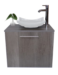 Foto 3 | Foto 3 | Gabinete de Baño con Lavabo y Espejo Decorativo Vernier 60x50cm