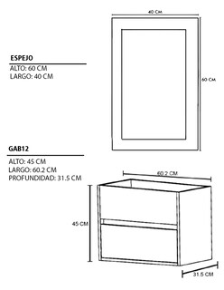 Foto 6 | Foto 6 | Gabinete Para Baño Con Lavabo Y Espejo Decorativo Decomobil Sion