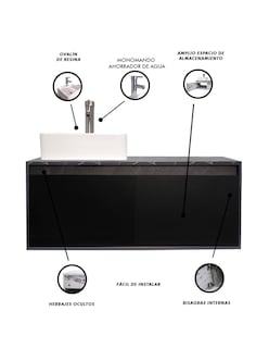 Foto 6 | Foto 6 | Mueble Gabinete para Baño con Lavabo Decomobil Minimalista Krabi