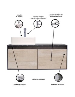 Foto 6 | Foto 6 | Mueble Gabinete Decomobil para Baño con Lavabo Minimalista Krabi