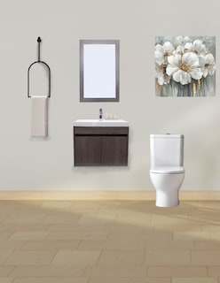 Foto 2 | Foto 2 | Gabinete para Baño con Lavabo Y Espejo Decorativo Decomobil Piha