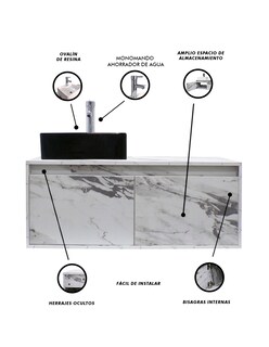Foto 6 | Foto 6 | Mueble Gabinete Decomobil para Baño con Lavabo Minimalista Krabi
