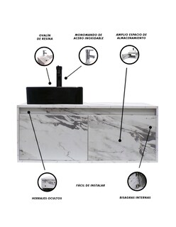 Foto 6 | Foto 6 | Mueble Gabinete Decomobil para Baño con Lavabo Minimalista Krabi