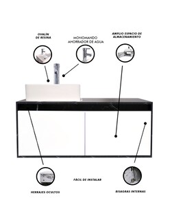 Foto 6 | Foto 6 | Mueble Gabinete Para Baño Con Lavabo Minimalista Decomobil Krabi