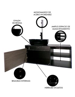 Foto 6 | Foto 6 | Gabinete para Baño Con Lavamanos Y Monomando Decomobil Odin