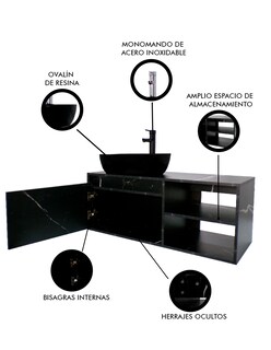 Foto 6 | Foto 6 | Gabinete para Baño Con Lavamanos Y Monomando Decomobil Odin